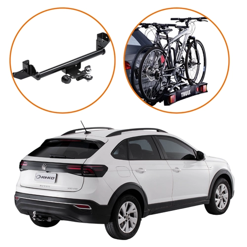 KIT ENGATE REBOQUE NIVUS SUPORTE 2 BICICLETAS THULE RIDEON