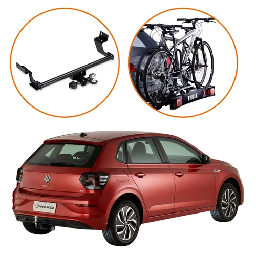 KIT ENGATE REBOQUE POLO SUPORTE 2 BICICLETAS THULE RIDEON