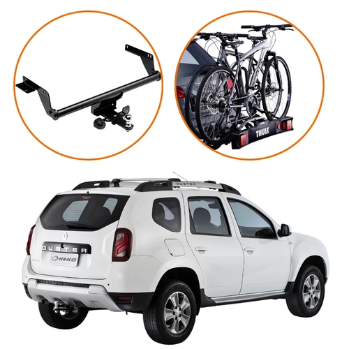 KIT ENGATE REBOQUE DUSTER SUPORTE 2 BICICLETAS THULE RIDEON