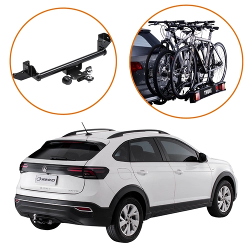 KIT ENGATE REBOQUE NIVUS SUPORTE 3 BICICLETAS THULE RIDEON