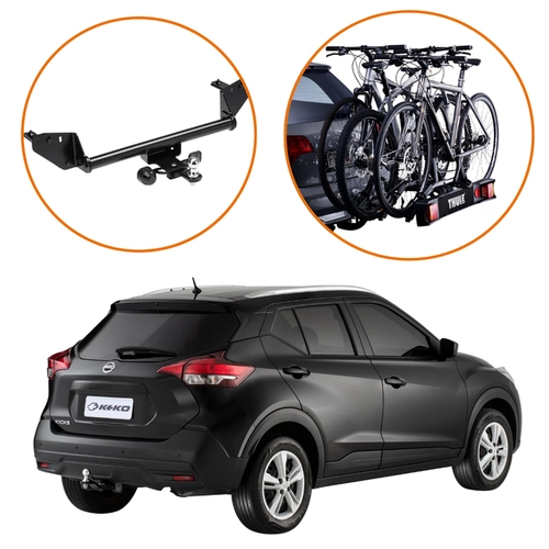 KIT ENGATE REBOQUE KICKS SUPORTE 3 BICICLETAS THULE RIDEON