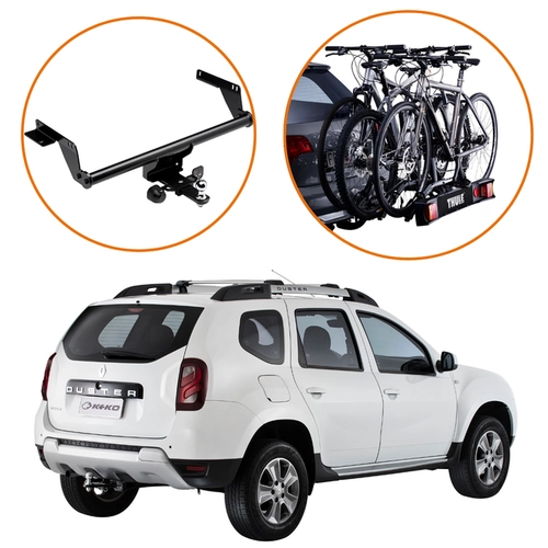KIT ENGATE REBOQUE DUSTER SUPORTE 3 BICICLETAS THULE RIDEON