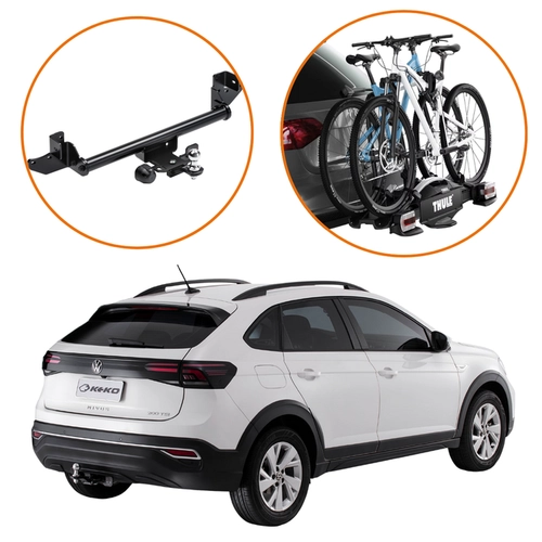 KIT ENGATE REBOQUE NIVUS SUPORTE 2 BICICLETAS VELOCOMPACT