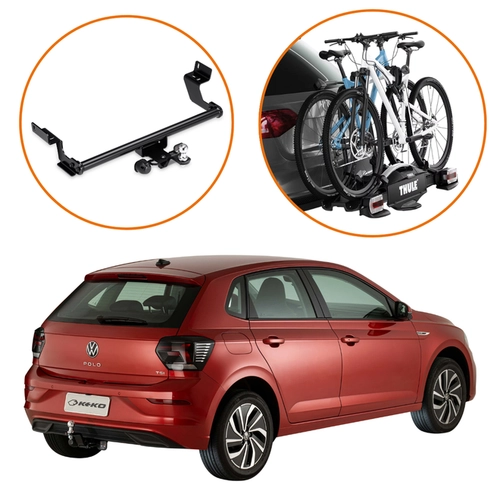 KIT ENGATE REBOQUE POLO SUPORTE 2 BICICLETAS VELOCOMPACT