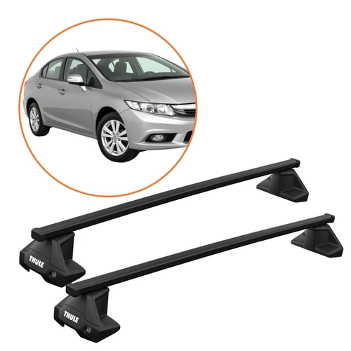 RACK DE TETO CIVIC 12-15 THULE SQUAREBAR COMPLETO