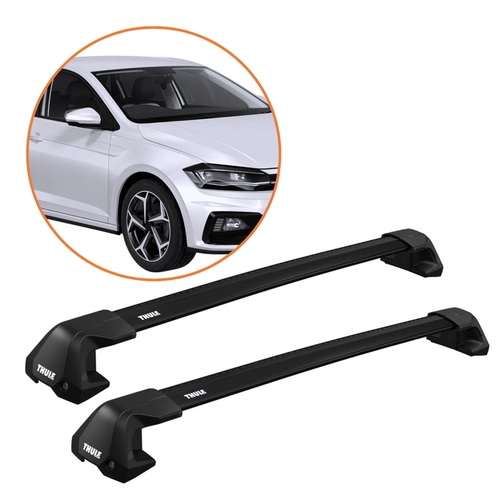 RACK DE TETO POLO THULE WINGBAR EDGE PRETO COMPLETO