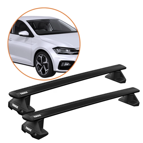 RACK DE TETO POLO THULE WINGBAR EVO PRETO COMPLETO