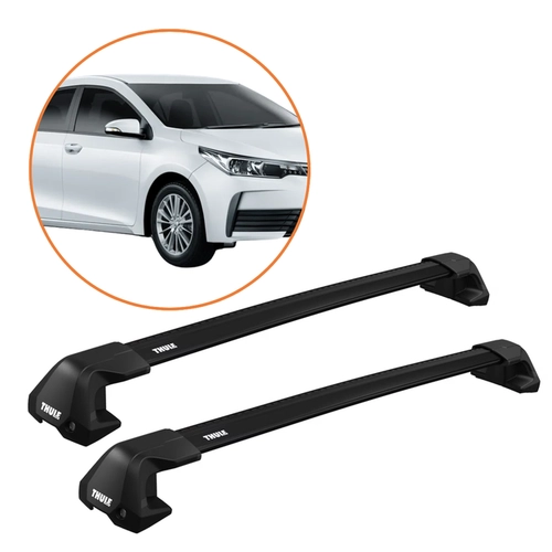 RACK DE TETO COROLLA THULE WINGBAR EDGE PRETO COMPLETO