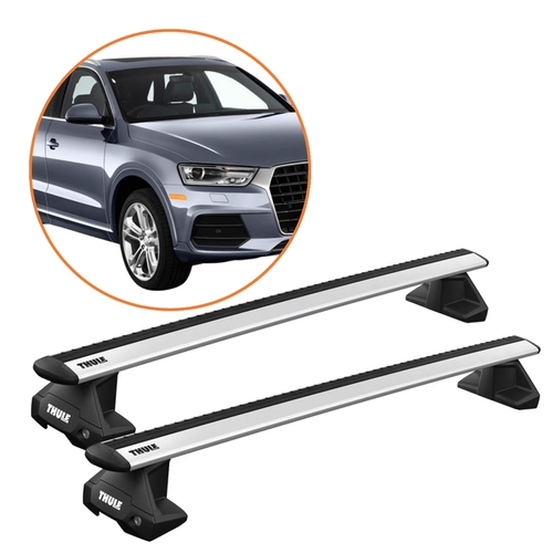 RACK DE TETO Q3 12-18 THULE WINGBAR EVO PRETO COMPLETO