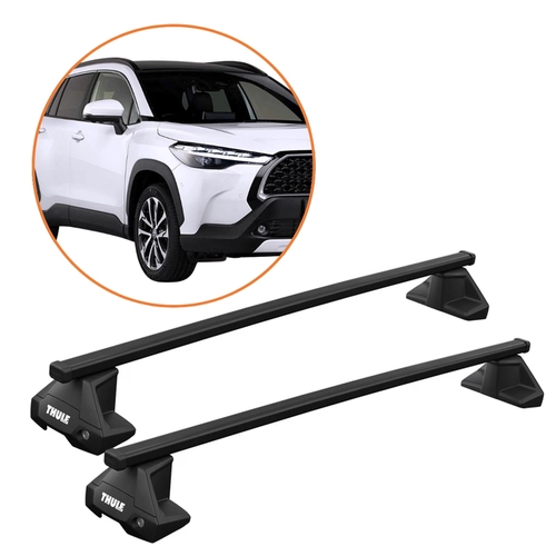 RACK DE TETO COROLLA CROSS THULE SQUAREBAR COMPLETO