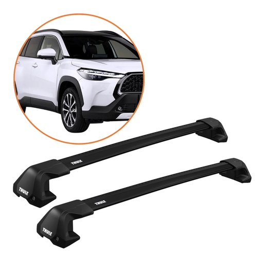 RACK DE TETO COROLLA CROSS THULE WINGBAR EDGE PRETO COMPLETO