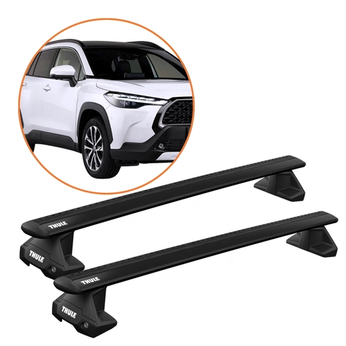 RACK DE TETO COROLLA CROSS THULE WINGBAR EVO PRETO COMPLETO