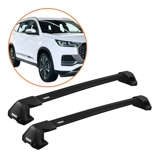 RACK DE TETO TIGGO 8 PRO THULE WINGBAR EDGE PRETO COMPLETO