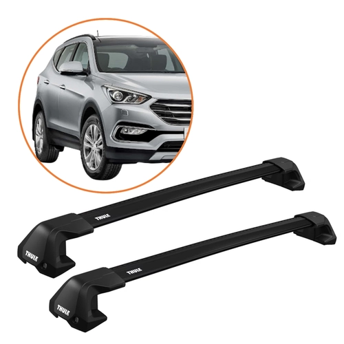 RACK DE TETO SANTA FE THULE WINGBAR EDGE PRETO COMPLETO