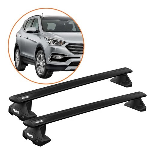 RACK DE TETO SANTA FE THULE WINGBAR EVO PRETO COMPLETO