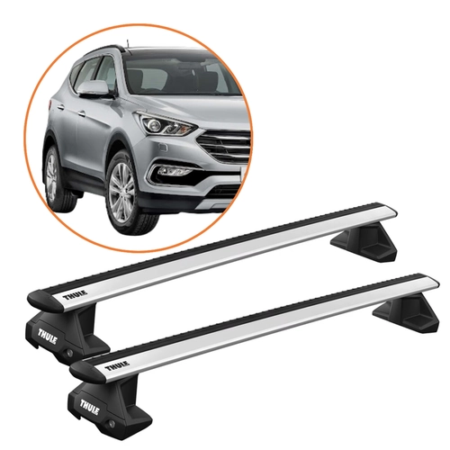 RACK DE TETO SANTA FE THULE WINGBAR EVO ALUMINIO COMPLETO