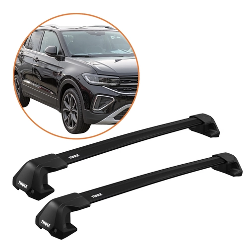RACK DE TETO TCROSS 19-24 THULE WINGBAR EDGE PRETO COMPLETO