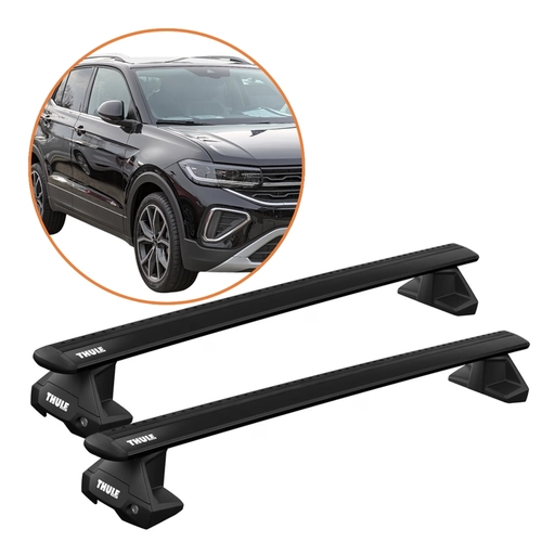 RACK DE TETO TCROSS 19-24 THULE WINGBAR EVO PRETO COMPLETO