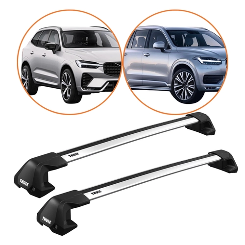 RACK DE TETO XC60 XC90 THULE WINGBAR EDGE ALUMINIO COMPLETO