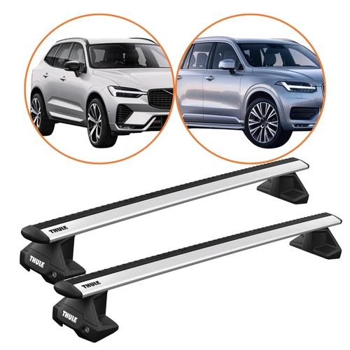 RACK DE TETO XC60 XC90 THULE WINGBAR EVO ALUMINIO COMPLETO