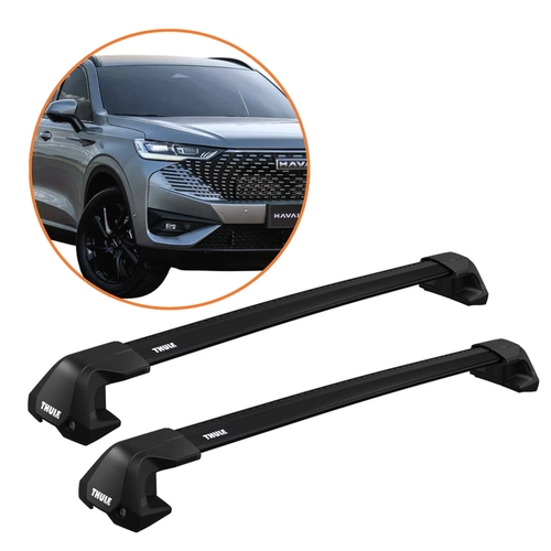 RACK DE TETO HAVAL H6 THULE WINGBAR EDGE PRETO COMPLETO