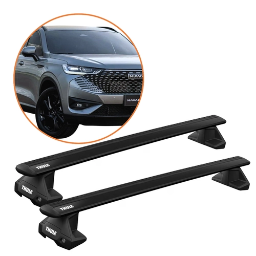 RACK DE TETO HAVAL H6 THULE WINGBAR EVO PRETO COMPLETO
