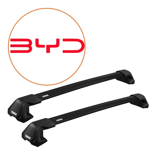 RACK DE TETO BYD THULE WINGBAR EDGE PRETO COMPLETO