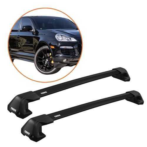RACK DE TETO CAYENNE 02-09 THULE WINGBAR EDGE PRETO