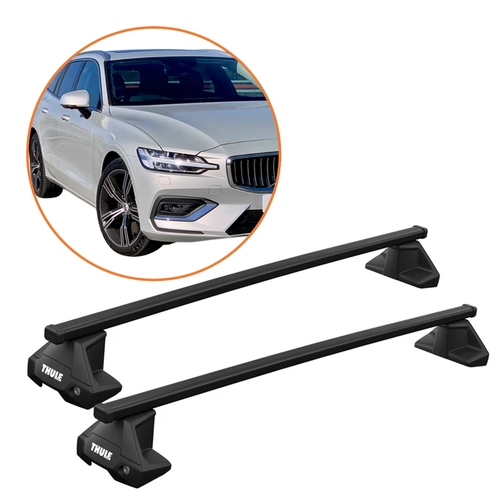 RACK DE TETO VOLVO V60 18-26 THULE SQUAREBAR COMPLETO