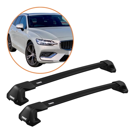 RACK DE TETO VOLVO V60 18-26 THULE WINGBAR EDGE PRETO