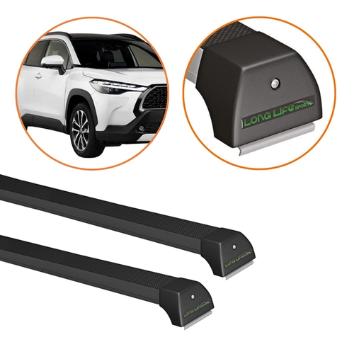 RACK DE TETO COROLLA CROSS PRETO LONG LIFE SPORT