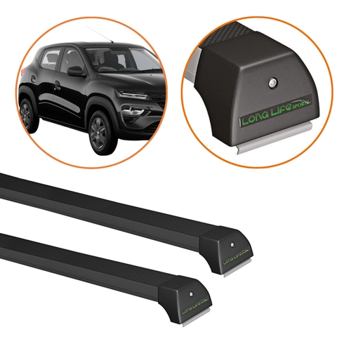 RACK DE TETO KWID TODOS PRETO LONG LIFE SPORT