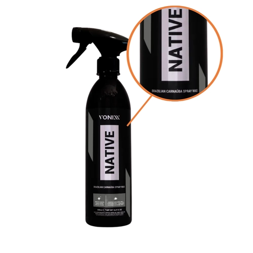 CERA CARNAUBA LIQUIDA NATIVE SPRAY WAX 500ML VONIXX