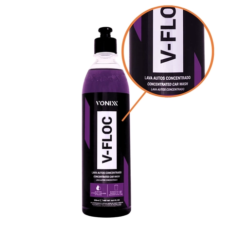 SHAMPOO SUPER CONCENTRADO AUTOMOTIVO V-FLOC 500ML VONIXX