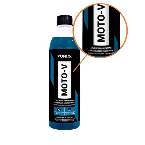 SHAMPOO MOTO-V LAVA MOTOS CONCENTRADO LIQUIDO 500ML VONIXX