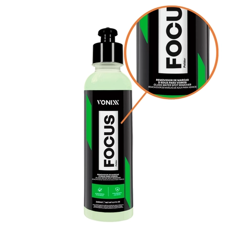 FOCUS REMOVEDOR DE CHUVA ACIDA VIDROS 240ML VONIXX