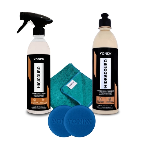 KIT PARA COURO HIGIENIZADOR E HIDRATANTE VONIXX