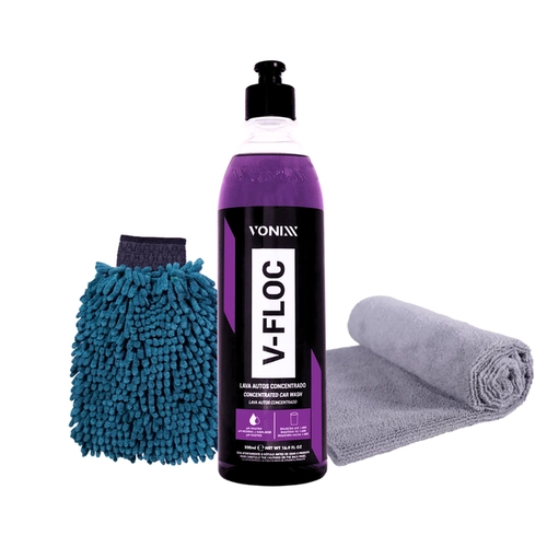 KIT PARA LIMPEZA GERAL AUTOMOTIVA VONIXX V-FLOC 500ML