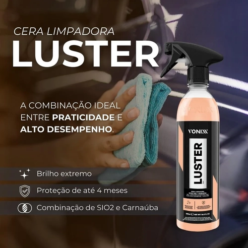 VONIX LUSTER CERA LIMPADORA PROTEÇÃO PINTURA 500ML
