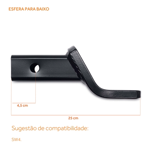 PONTEIRA ENGATE REBOQUE 170MM