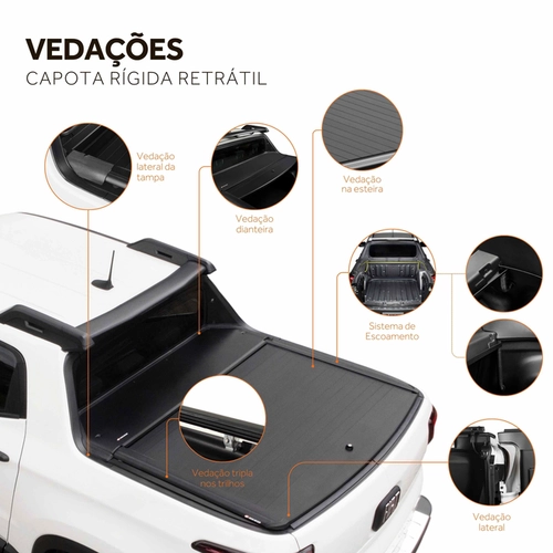 CAPOTA ELÉTRICA RÍGIDA FIAT TORO 2016-2026 AUTOMÁTICA KEKO