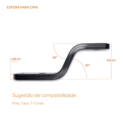 PONTEIRA ENGATE DE REBOQUE 156MM