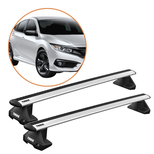 RACK DE TETO CIVIC 16-22 THULE WINGBAR EVO ALUMINIO COMPLETO