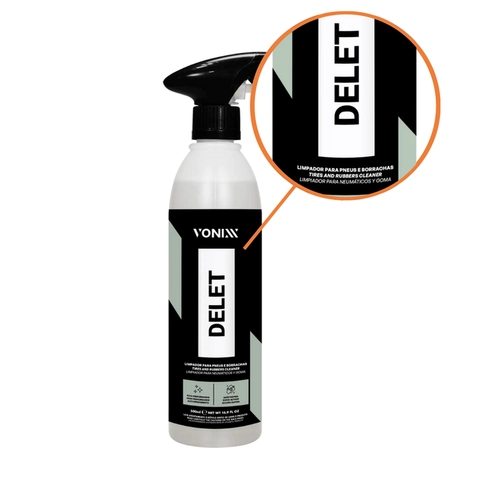 DELET LIMPADOR PARA PNEUS 500ML + 2 APLICADORES VONIXX