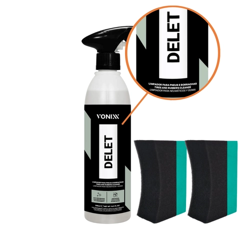 DELET LIMPADOR PARA PNEUS 500ML + 2 APLICADORES VONIXX